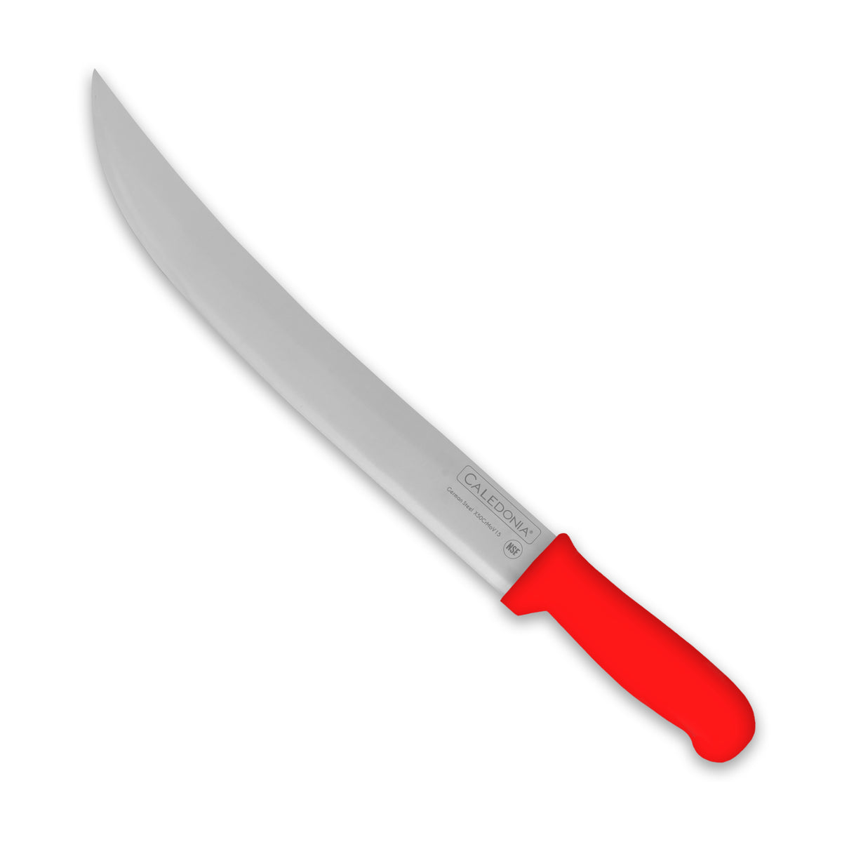 Rhino CABIC-12R, cuchillo bistecero curvo 12" – mango rojo, vista principal